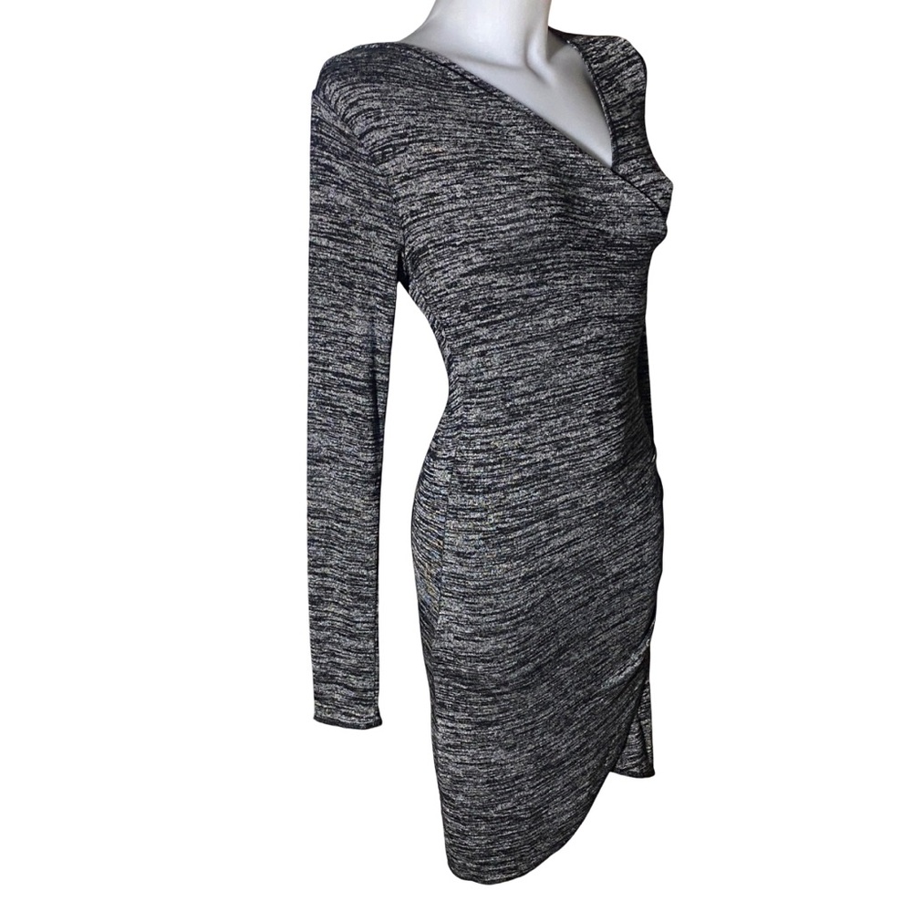 Wilfred Free Heather Grey Klum Midi Bodycon Dress w/side Ruching Small